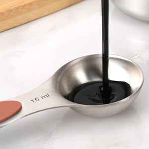 Magnetic Measuring Cups and Spoons Set-Heavy Duty 304 Stainless Steel Double Measurement Markings,BPA-Free,Set of 16 with Leveler for Measuring Dry and Liquid Ingredients(Mocha Brown)