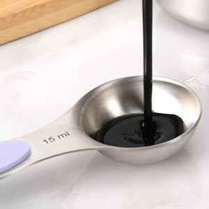 Magnetic Measuring Cups and Spoons Set-Heavy Duty 304 Stainless Steel Double Measurement Markings,BPA-Free,Set of 16 with Leveler for Measuring Dry and Liquid Ingredients(Lavender)