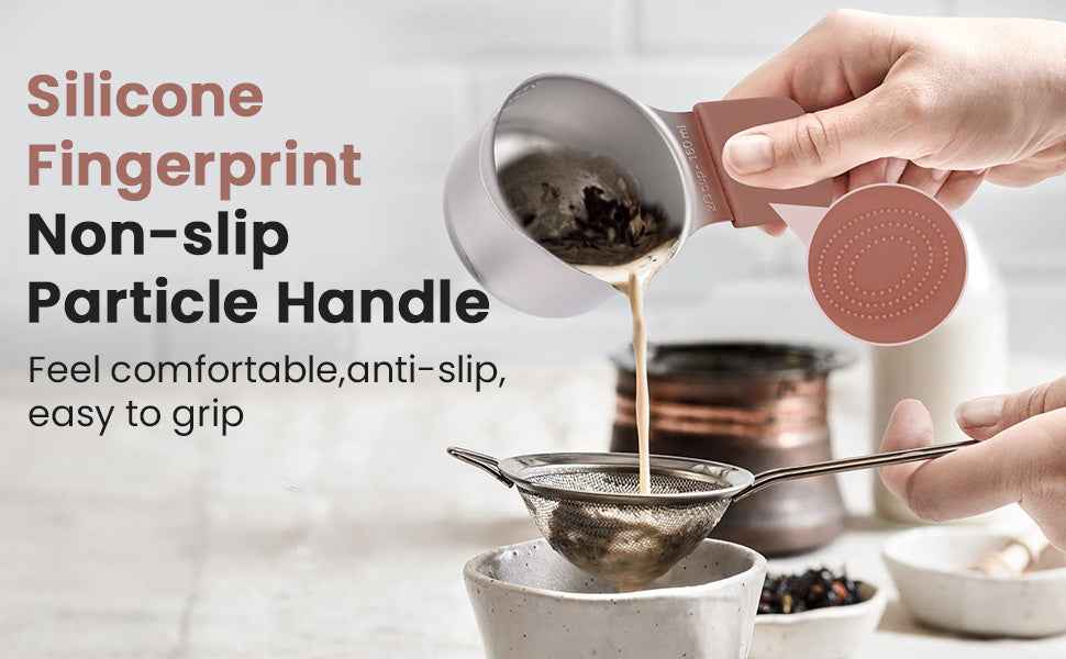 Magnetic Measuring Cups and Spoons Set-Heavy Duty 304 Stainless Steel Double Measurement Markings,BPA-Free,Set of 16 with Leveler for Measuring Dry and Liquid Ingredients(Mocha Brown)
